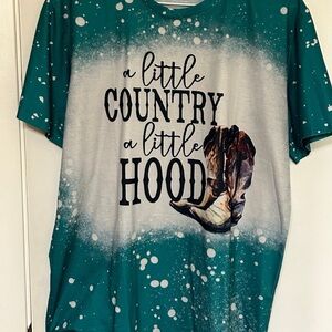 Teal Country Graphic Kids T-Shirt